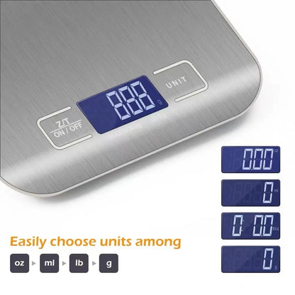 Stainless Steel Kitchen Scale for Weighing Ingredients