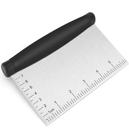 Sourdough Dough Cutter and Bench Scraper with Measurements